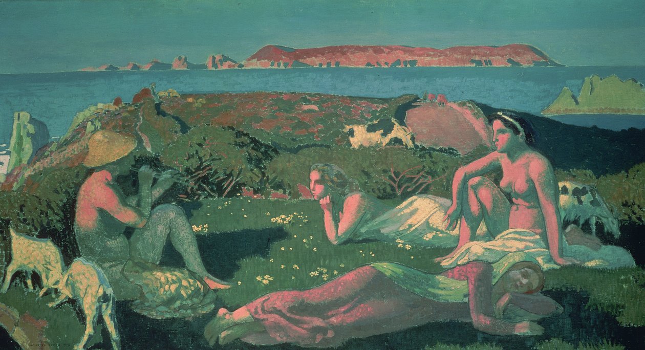 Ett havslandskap i gröna toner av Maurice Denis