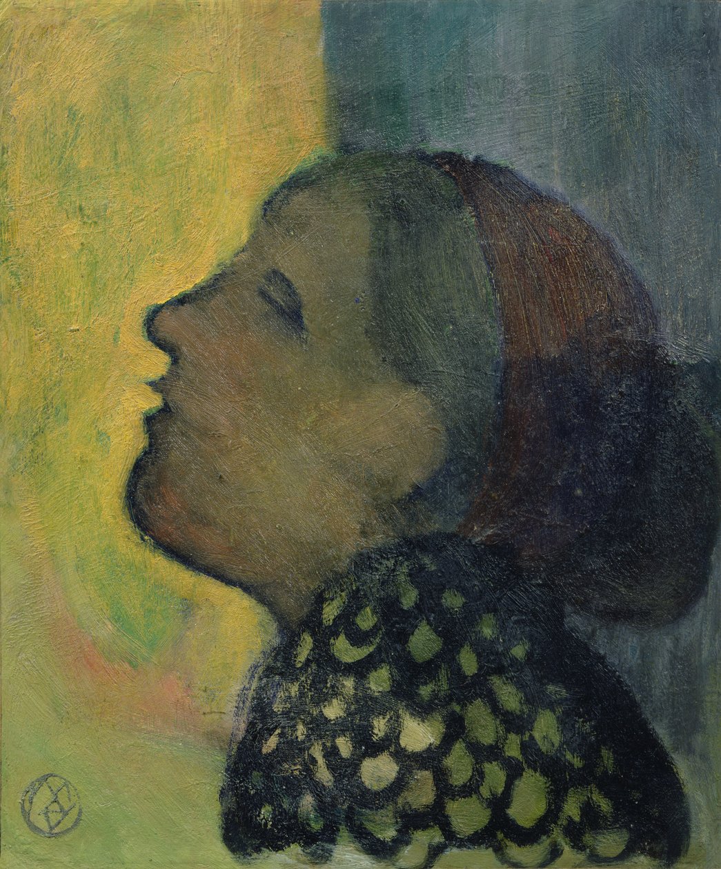 Huvud i profil, ca 1890 av Maurice Denis