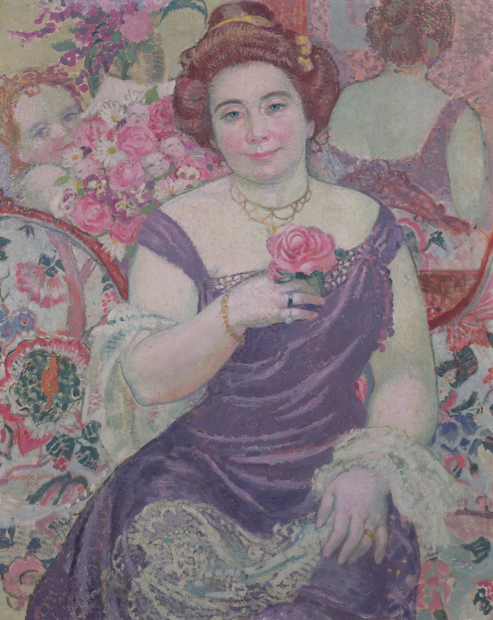 Marthe med en ros, 1909 av Maurice Denis