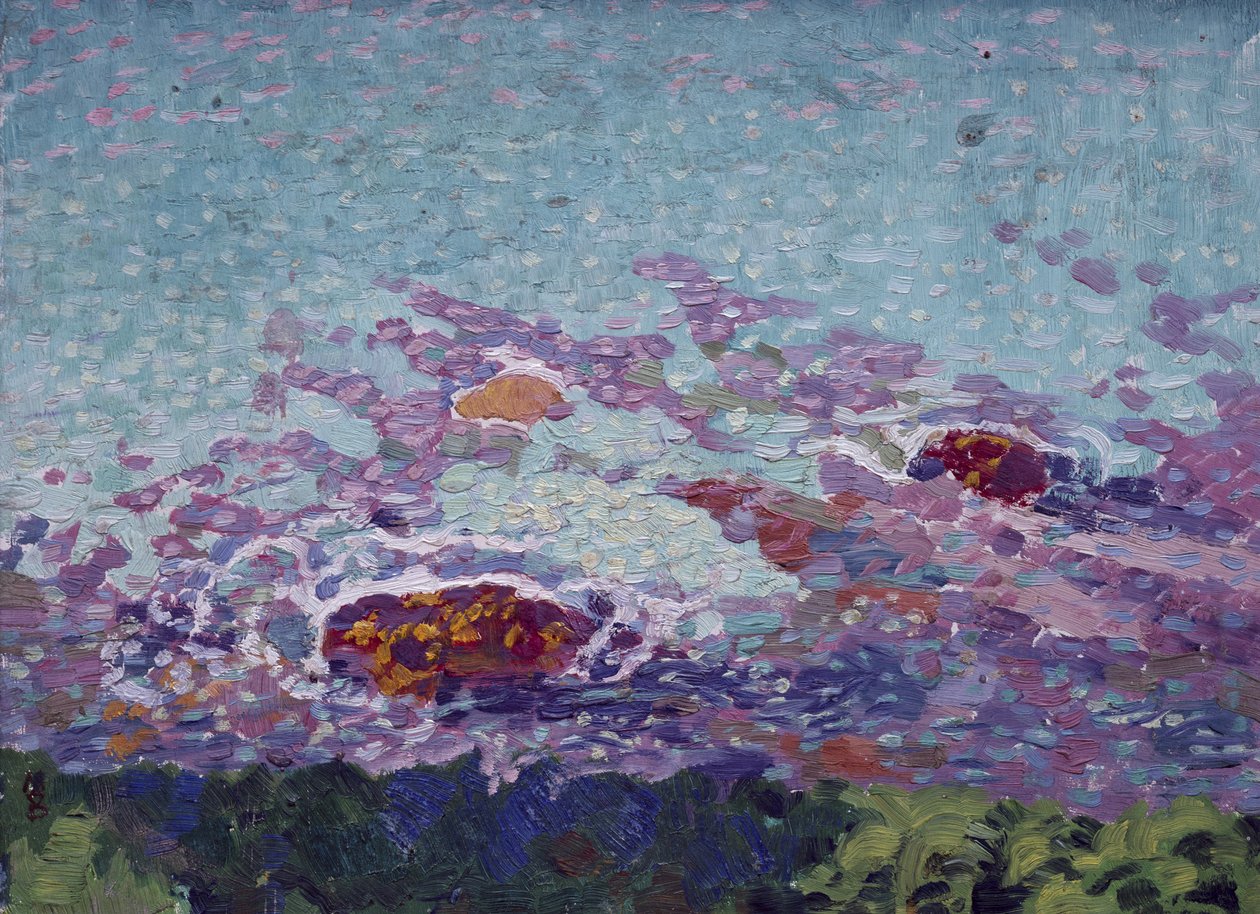 Ocean Coast (olja på papper) av Maurice Denis