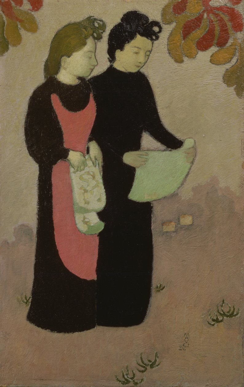De två systrarna, 1892 (panel) av Maurice Denis