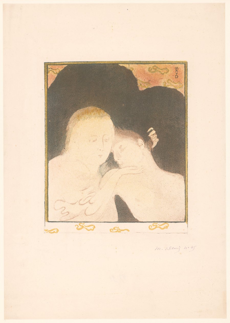 Kvinna kramar ung man av Maurice Denis