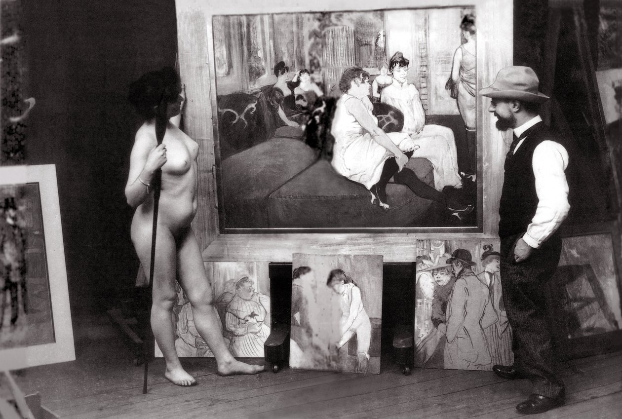 Henri de Toulouse-Lautrec i sin ateljé av Maurice Guibert