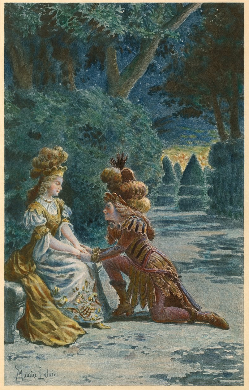 Nöjena på den förtrollade ön (illustration) av Maurice Leloir