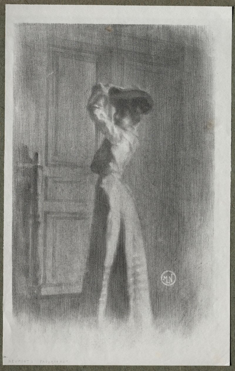 Fashionabla kvinna, c. 1900. av Maurice Louis Henri Neumont