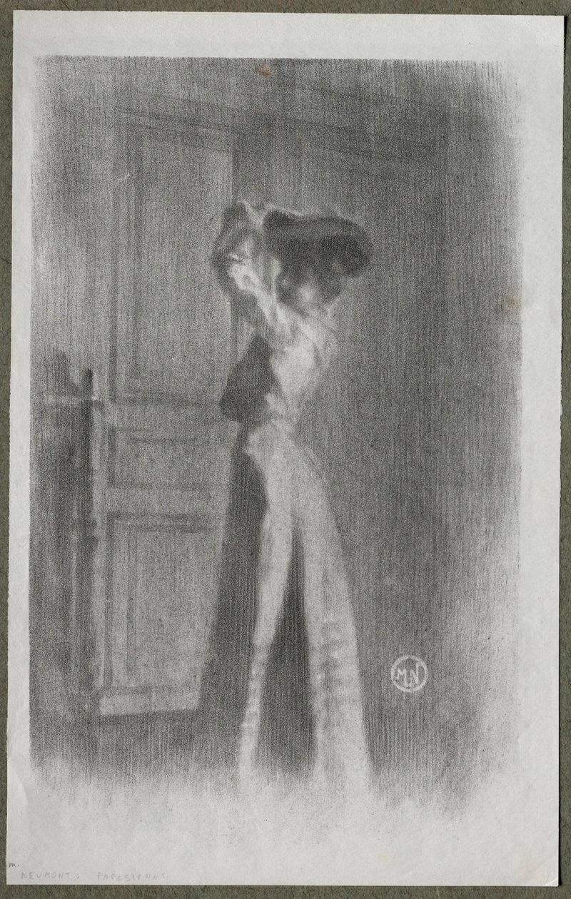 Fashionabla kvinna av Maurice Louis Henri Newmont