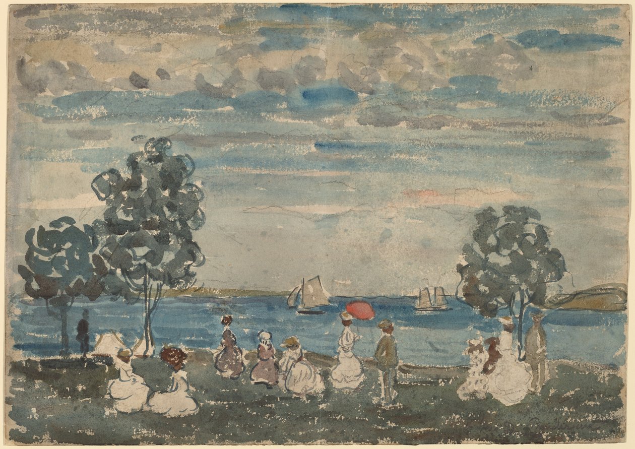 Figurer på en strand av Maurice Brazil Prendergast