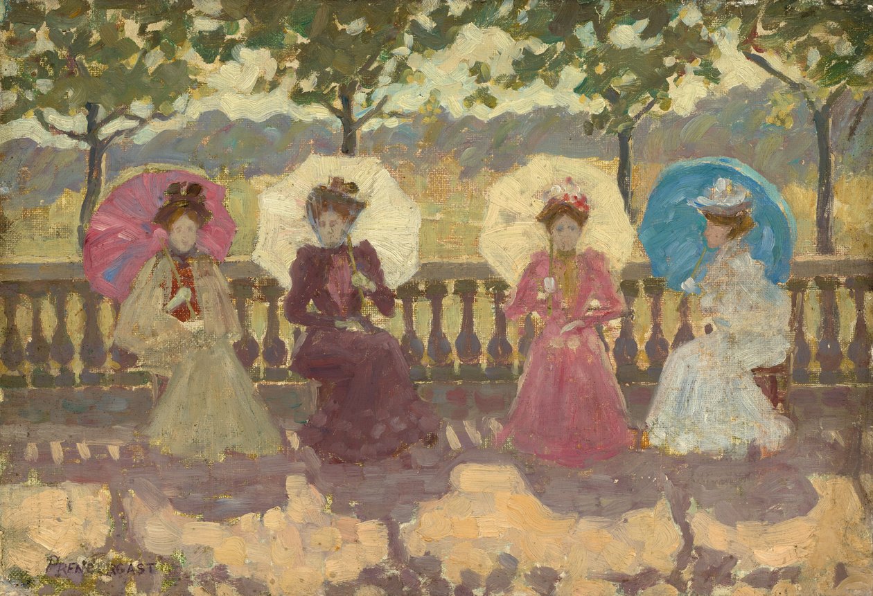 I parken, Paris av Maurice Brazil Prendergast