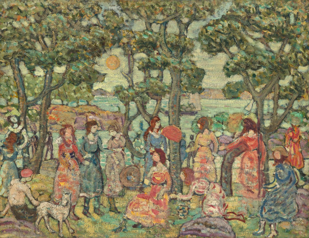Landskap med figurer av Maurice Brazil Prendergast