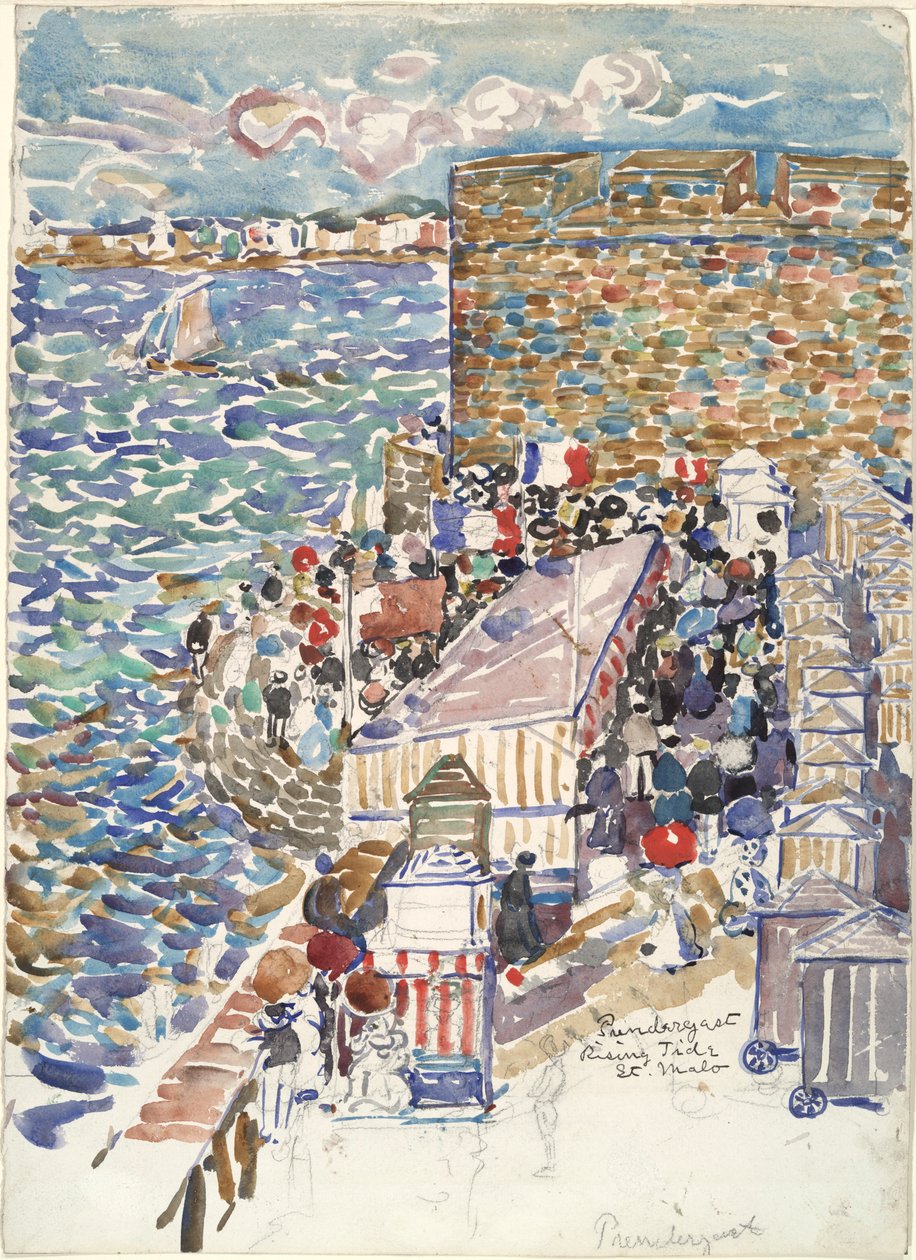 Rising Tide, St. Malo av Maurice Brazil Prendergast