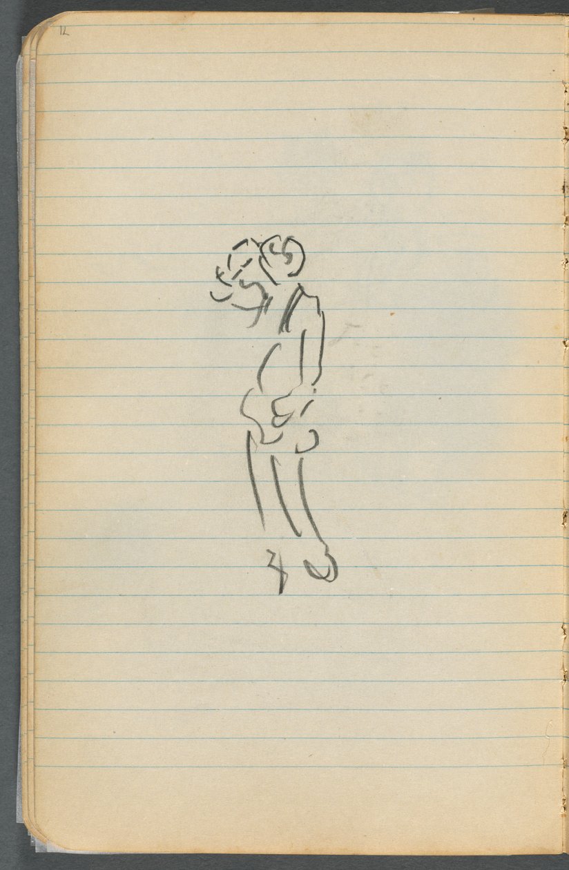 Skissbok, sidan 071: Figur av Maurice Prendergast