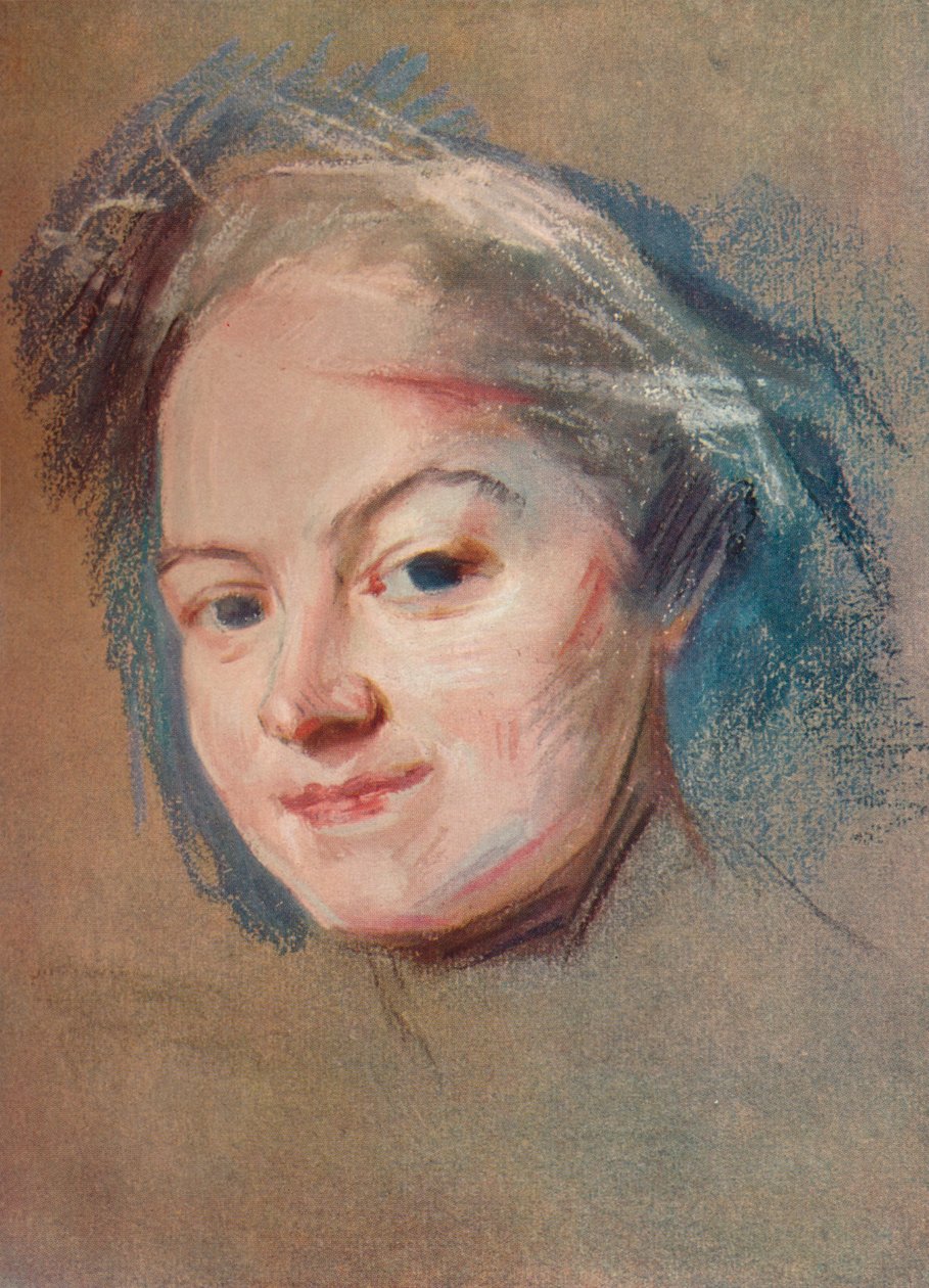 Madame Favart, c1745 av Maurice Quentin de La Tour