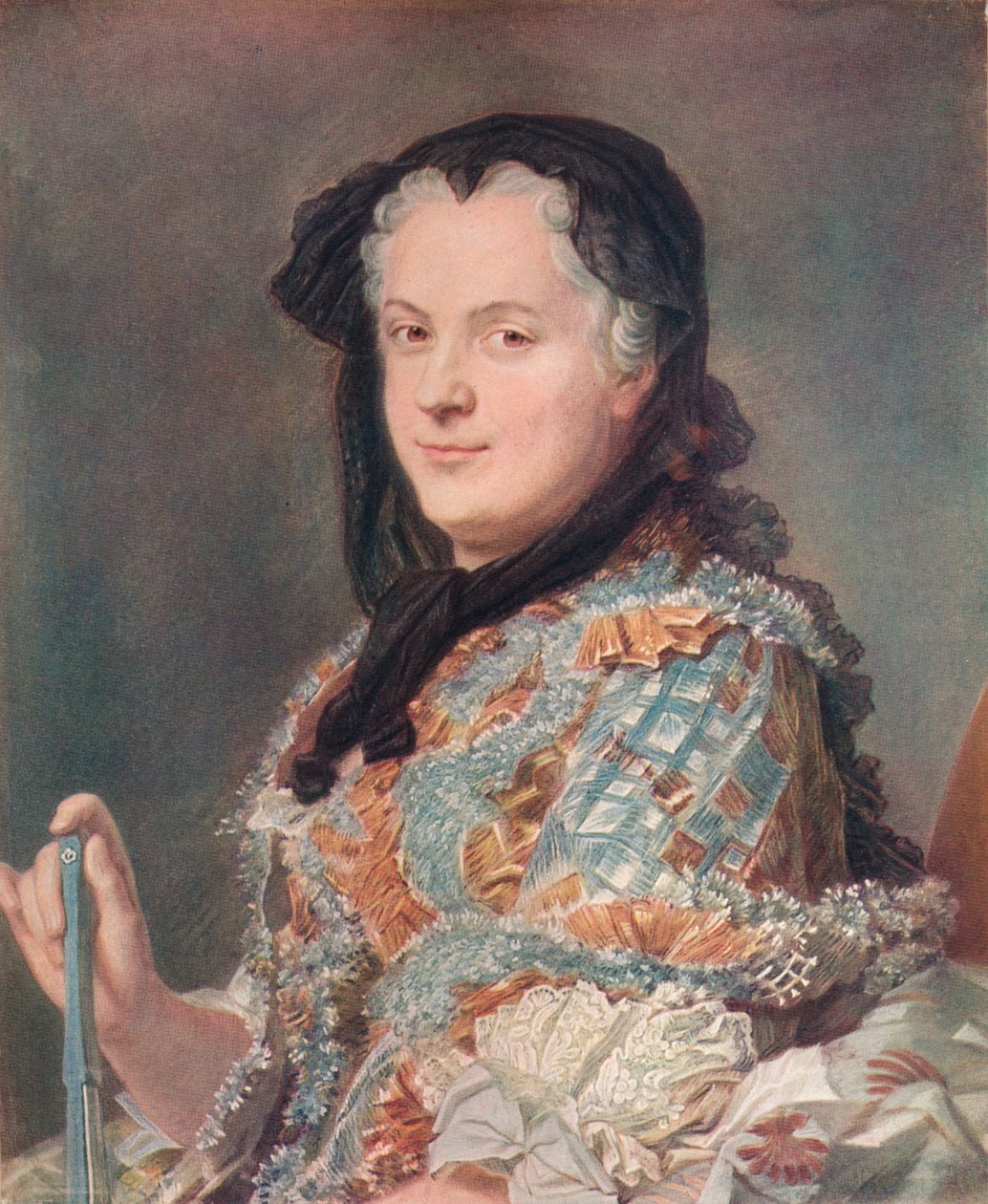 Marie Leczinska, c1748. av Maurice Quentin de La Tour