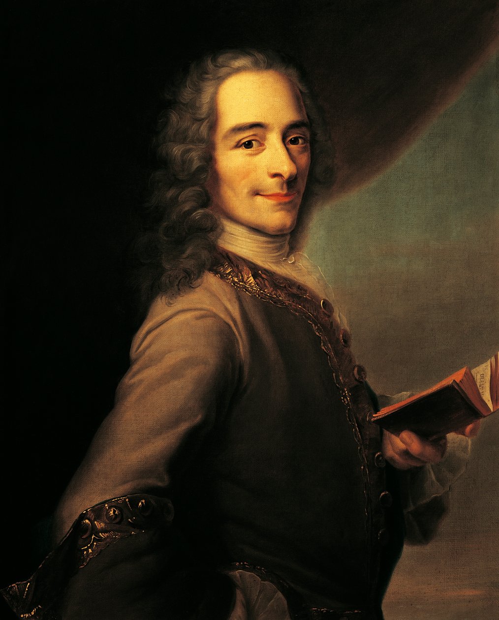 Porträtt av Voltaire av Maurice Quentin de La Tour
