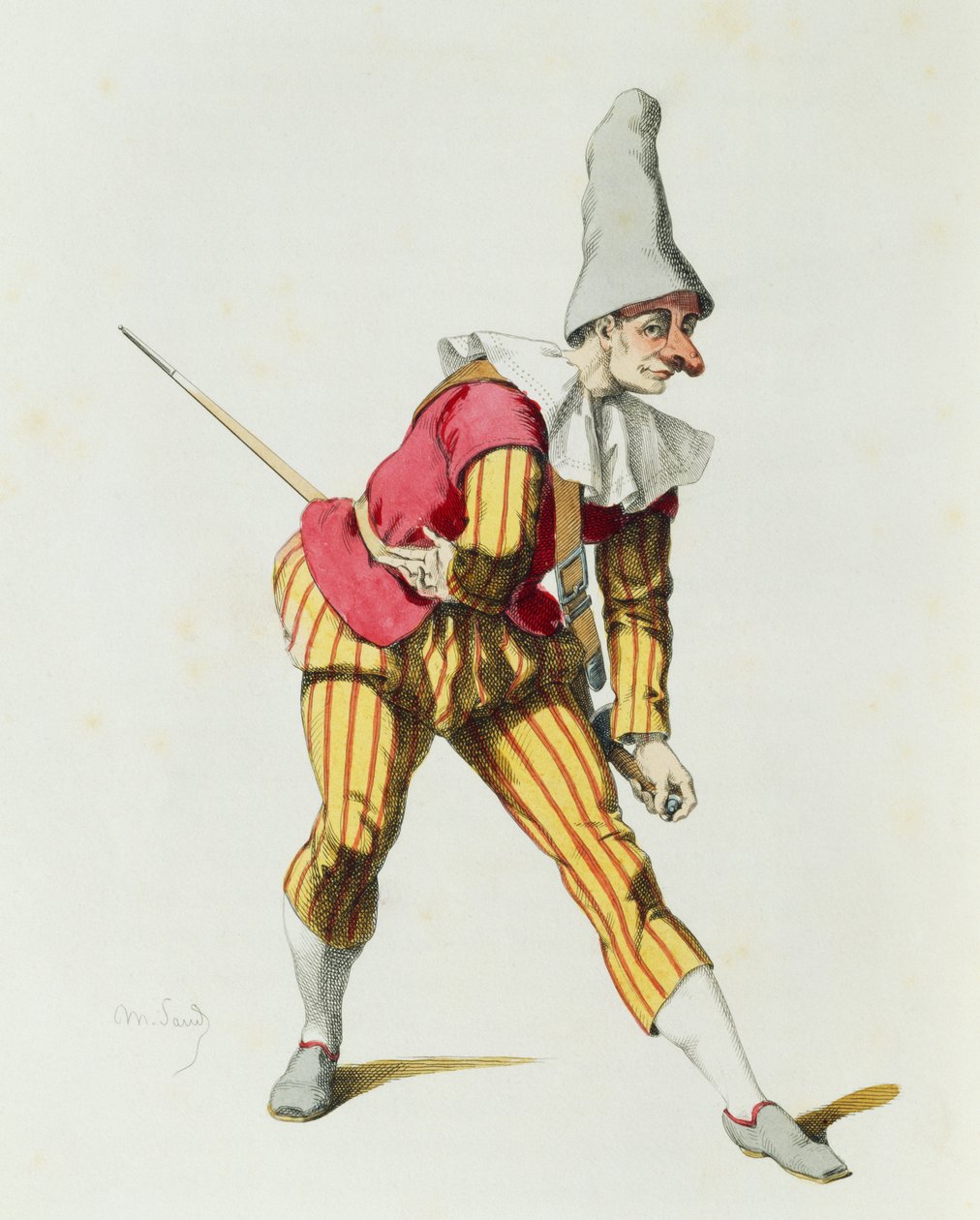Giangurgolo 1625, av Maurice Sand (1823-1889) av Maurice Sand