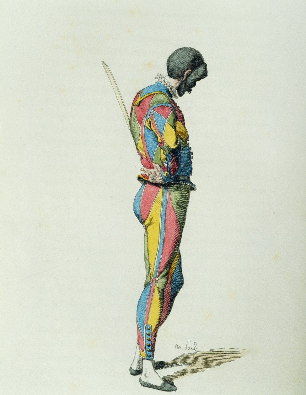 Harlequin 1858, av Maurice Sand (1823-1889) av Maurice Sand