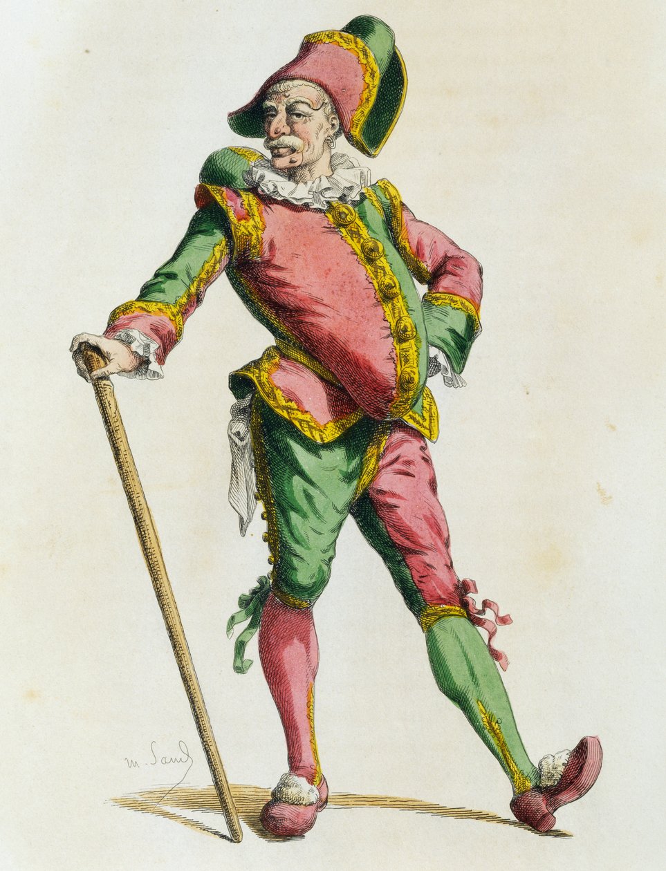 Polichinelle 1820, av Maurice Sand (1823-1889) av Maurice Sand