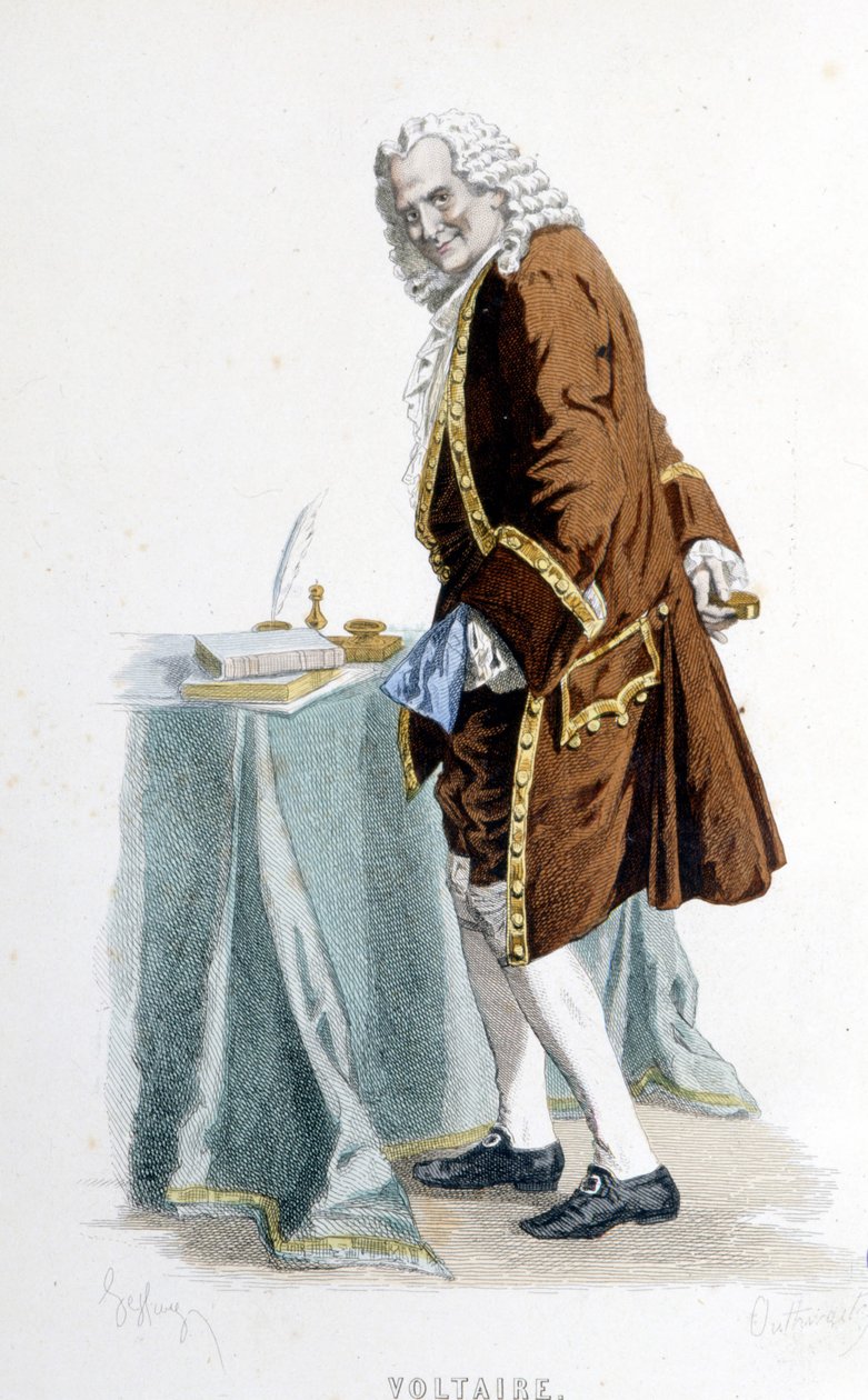 Voltaire av Mr. Sand. 1800-talet. av Maurice Sand