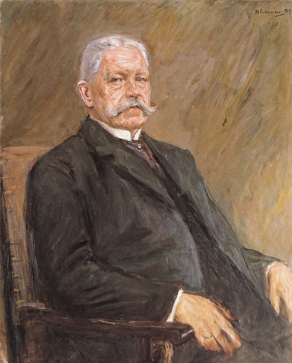 Bildnis des Reichsprasidenten Paul von Hindenburgn av Max Liebermann