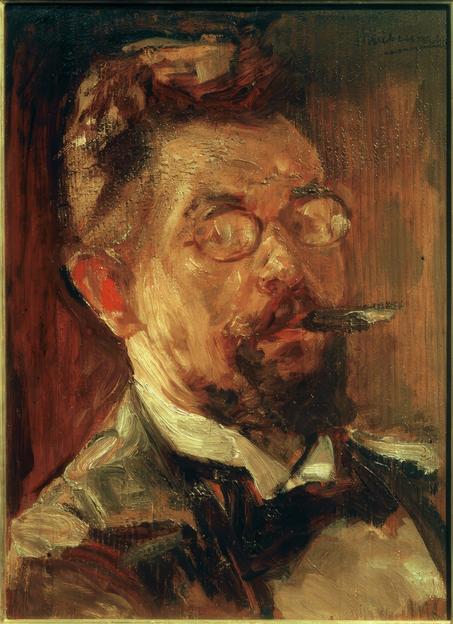 Porträtt av Max Slevogt av Max Liebermann