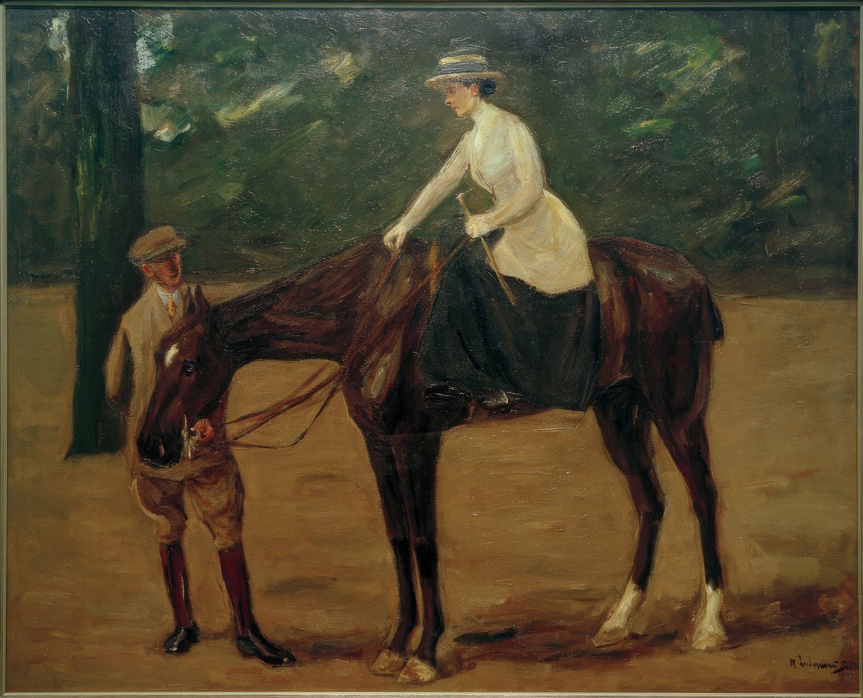 Konstnärens dotter till häst av Max Liebermann
