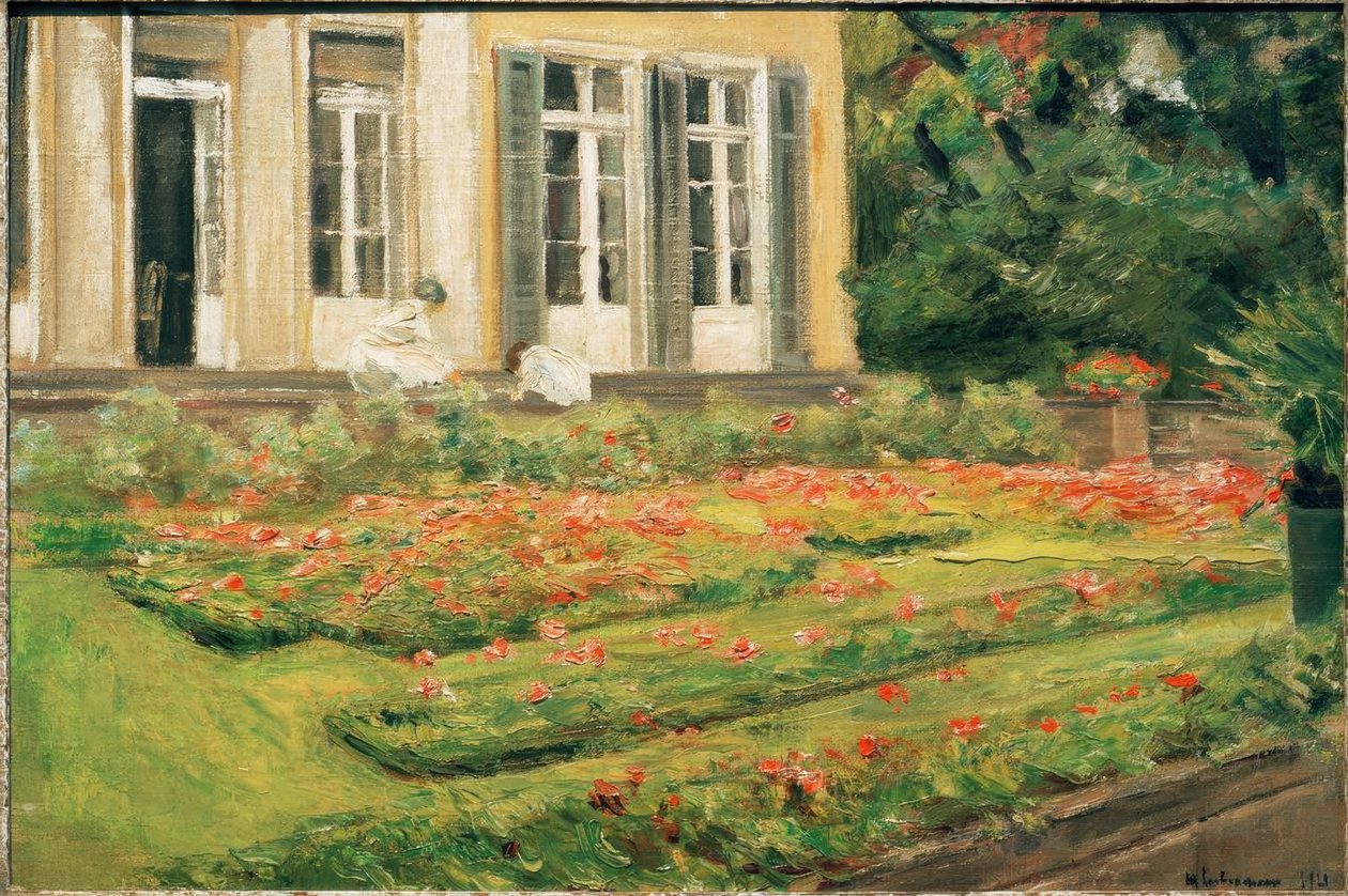 Blomsterrassen i Wannsee-trädgården i nordväst av Max Liebermann