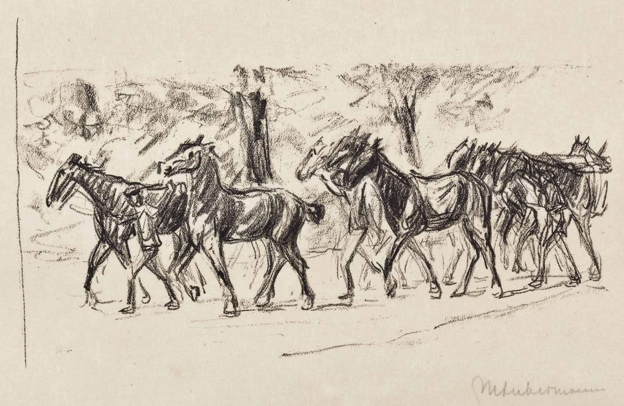 Geführte Pferde av Max Liebermann