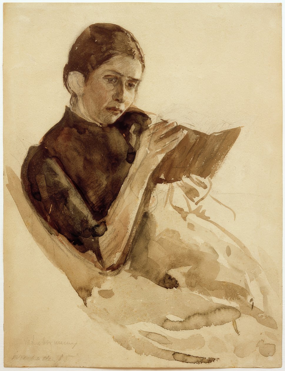 Max Liebermann, hustru till konstnären Martha Liebermann av Max Liebermann