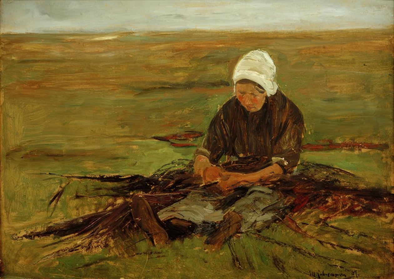 Max Liebermann, sittande kvinna framifrån av Max Liebermann