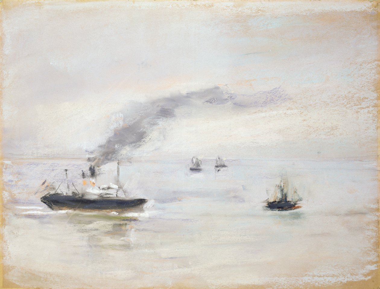 Regnig dagatmosfär nära Elbe, 1903 (pastell på papper) av Max Liebermann