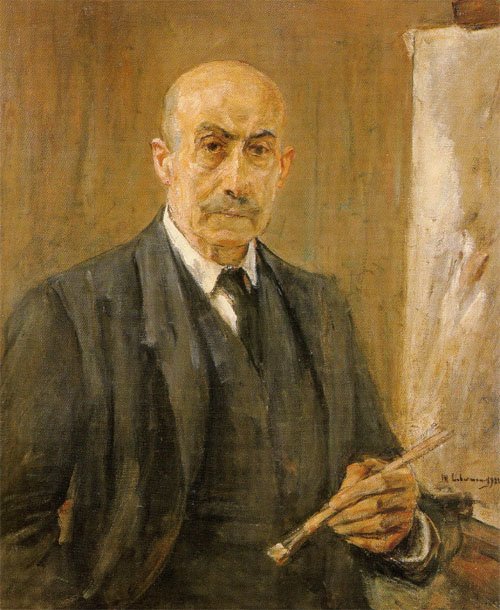Självporträtt med en palett av Max Liebermann