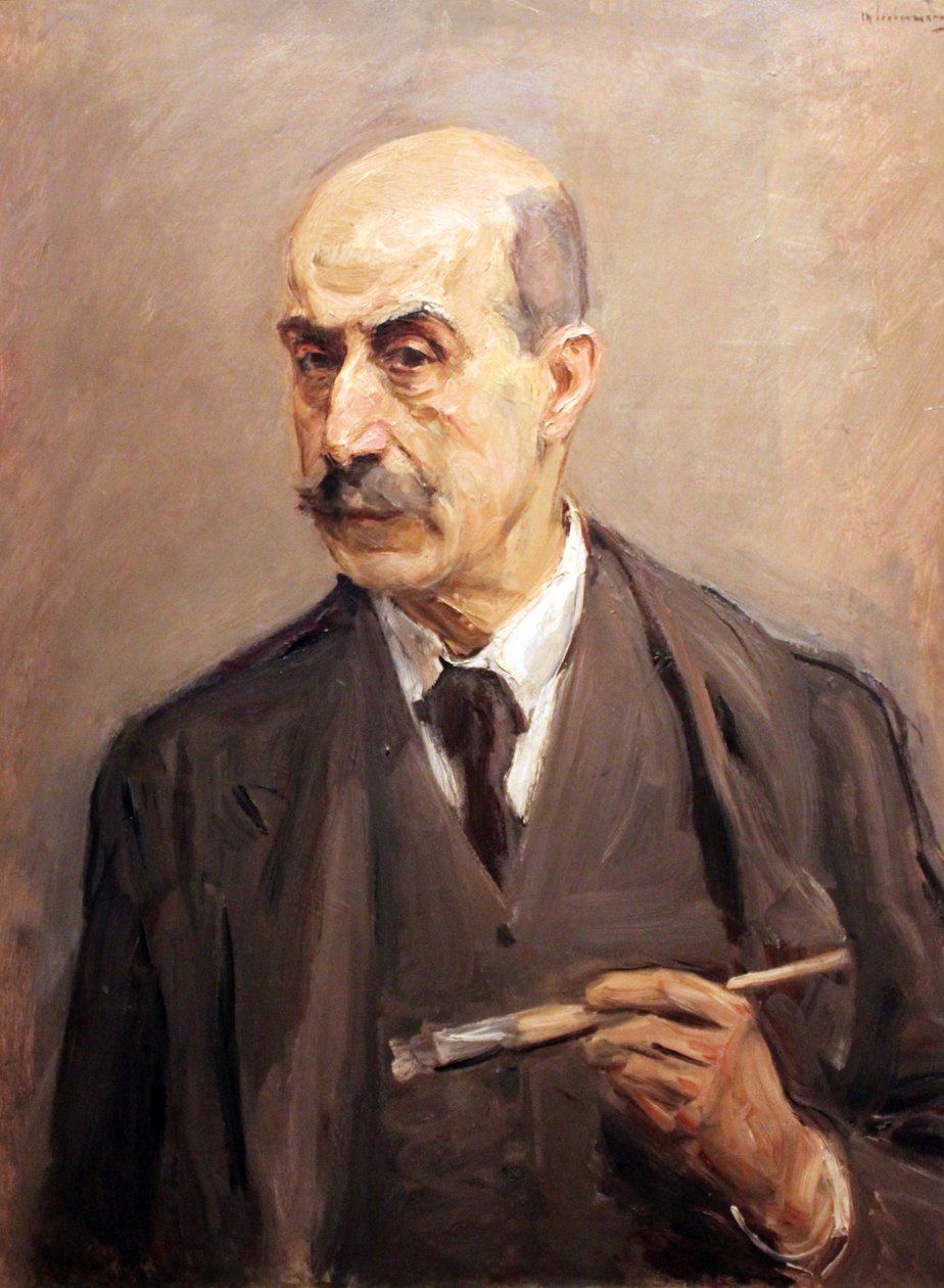 Selbstbildnis mit Pinsel av Max Liebermann