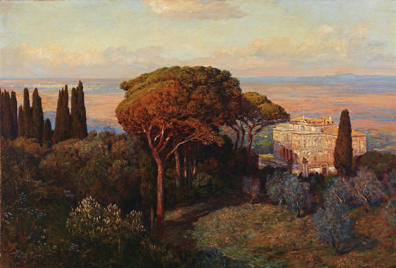 Blick auf die Villa Falconieri av Max Roeder