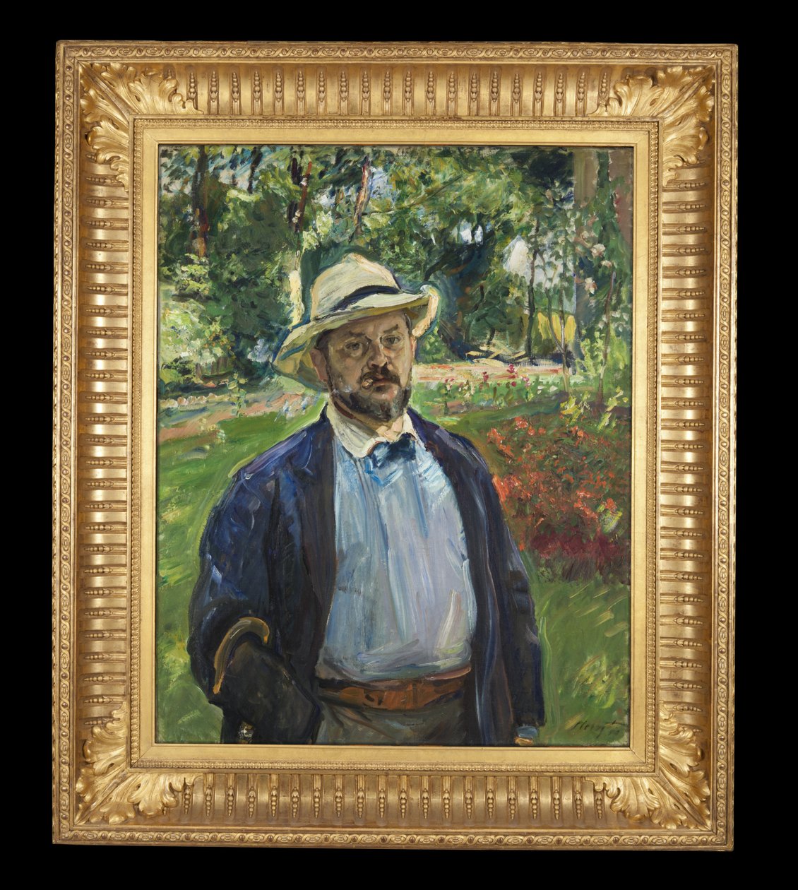 Ett självporträtt i trädgården på Godramstein, 1910 av Max Slevogt