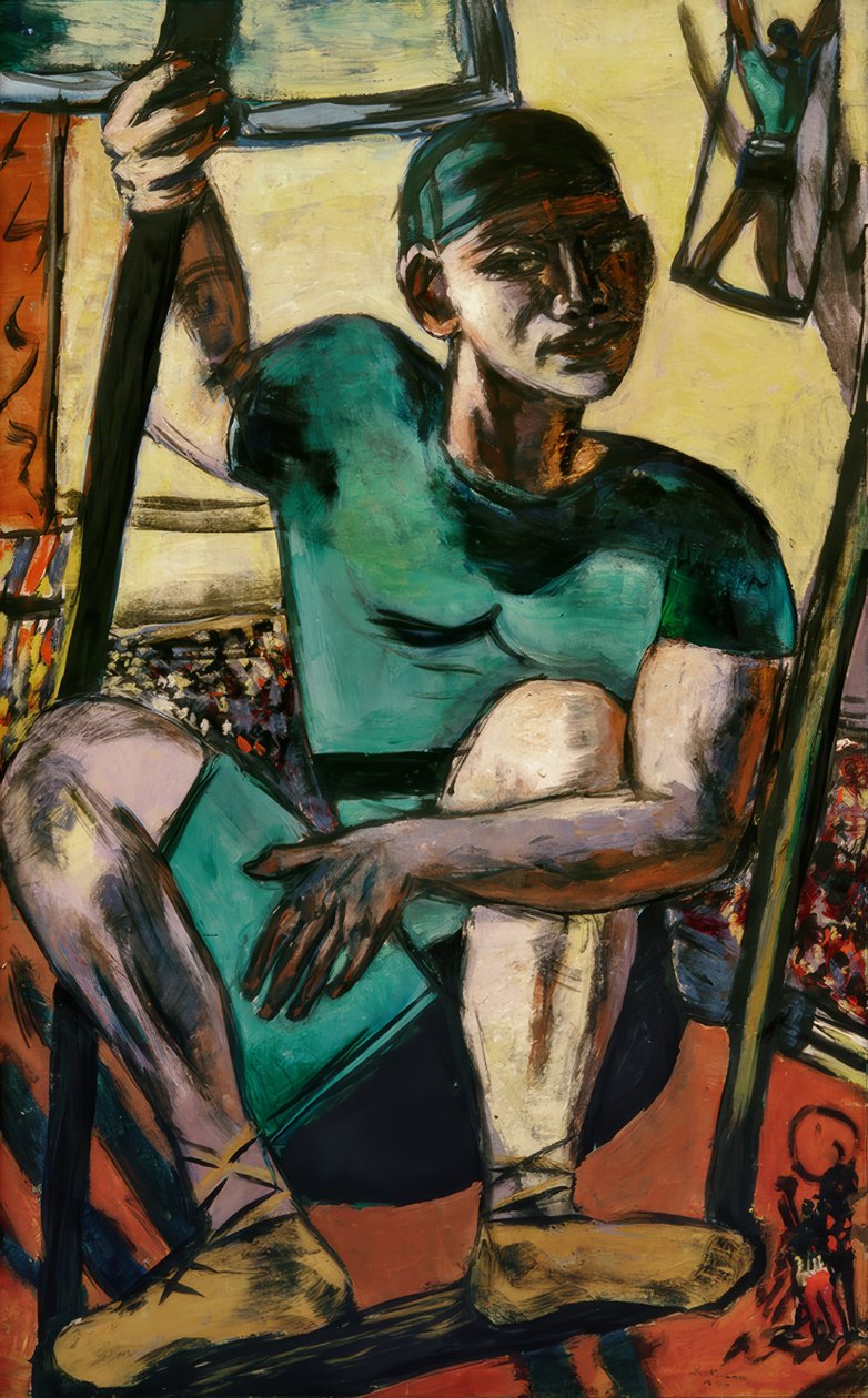 Acrobat på gungan av Max Beckmann
