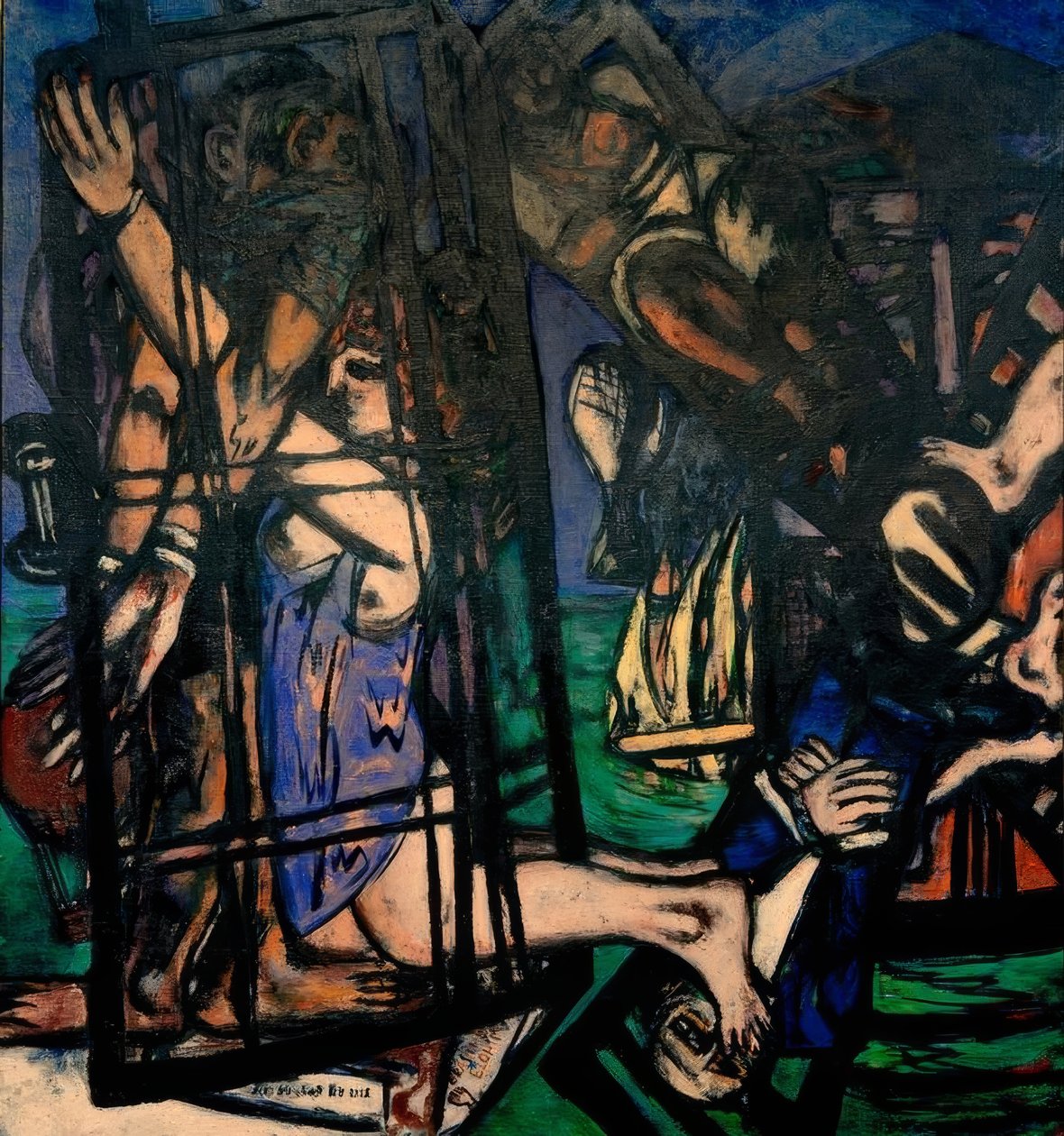 Ballong med väderkvarn. Kvarnen av Max Beckmann