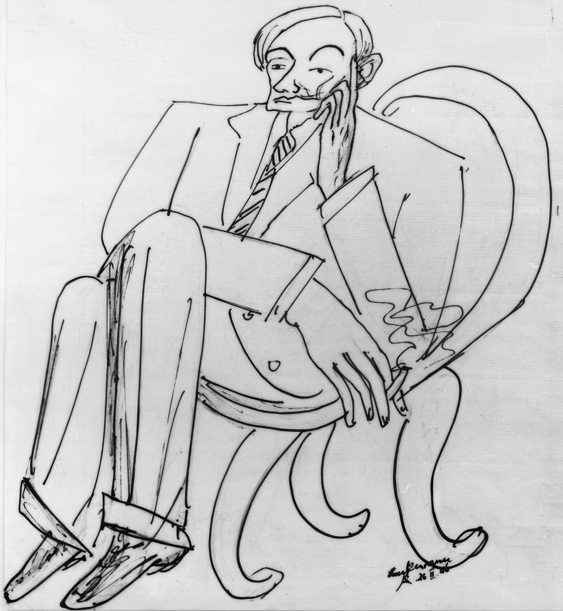 Porträtt av Friedrich Vordemberge-Gilde - vårta av Max Beckmann