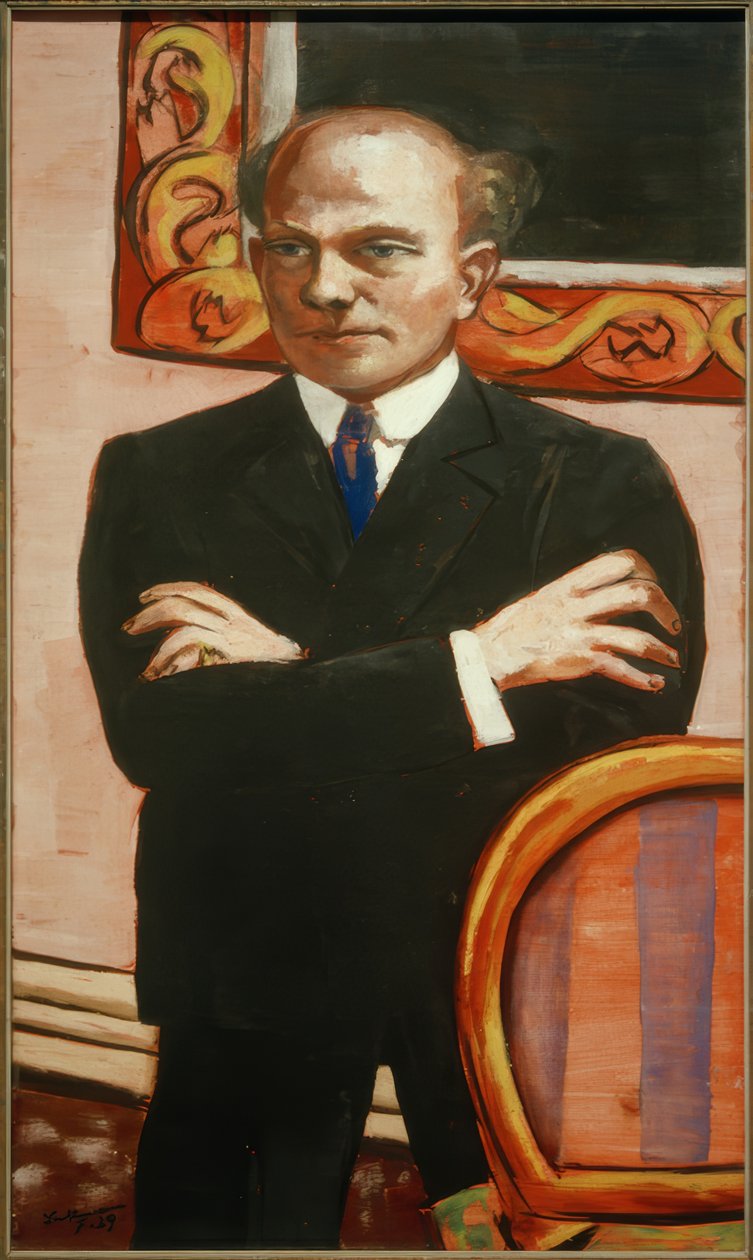 Porträtt av Gottlieb Friedrich Reber av Max Beckmann