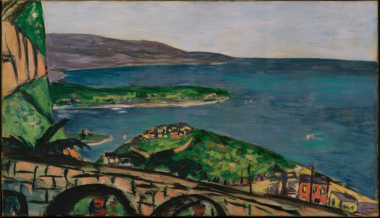 Vy över Cap Martin, blå av Max Beckmann