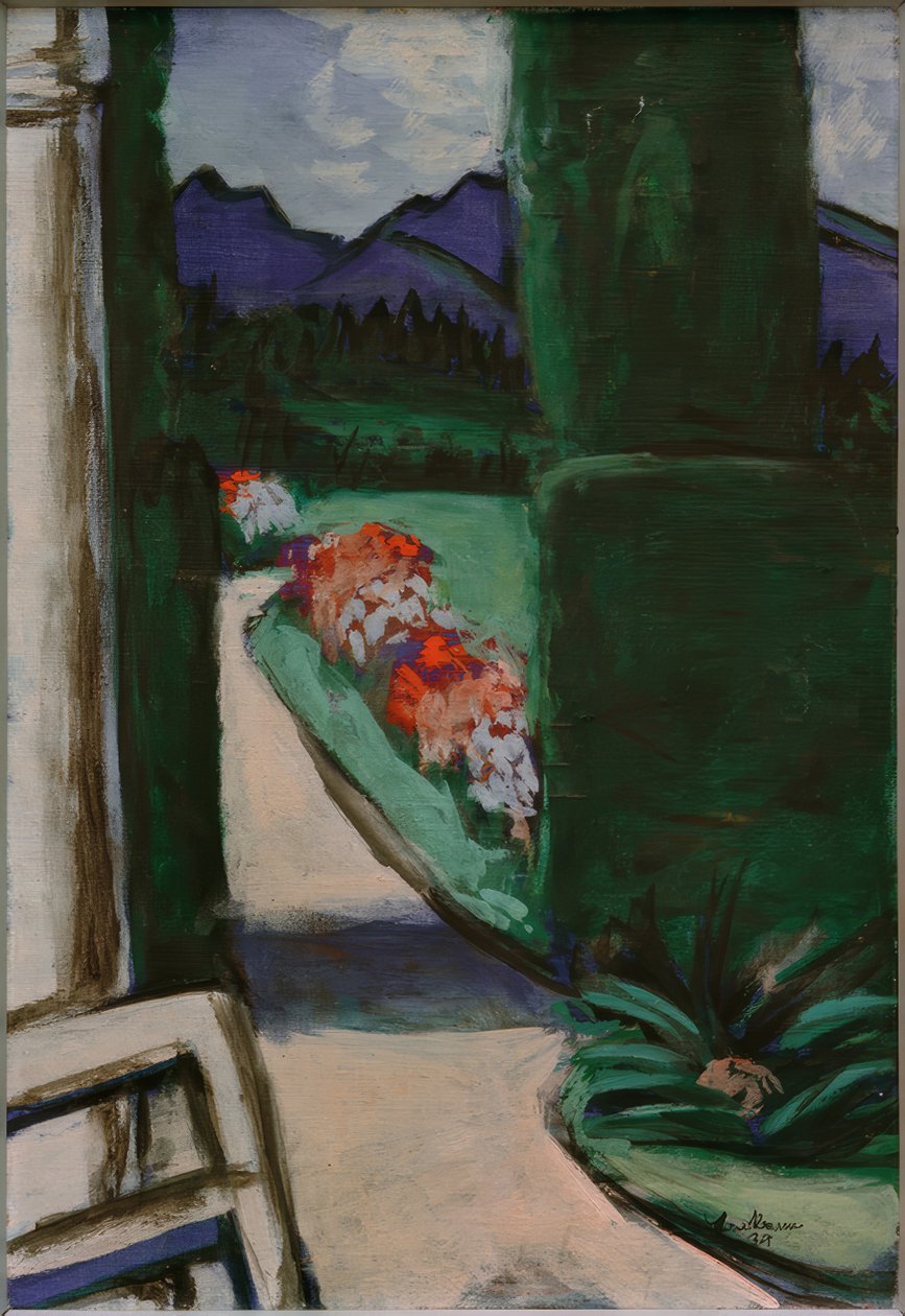 Utsikt från paviljongen. Ohlstadt av Max Beckmann