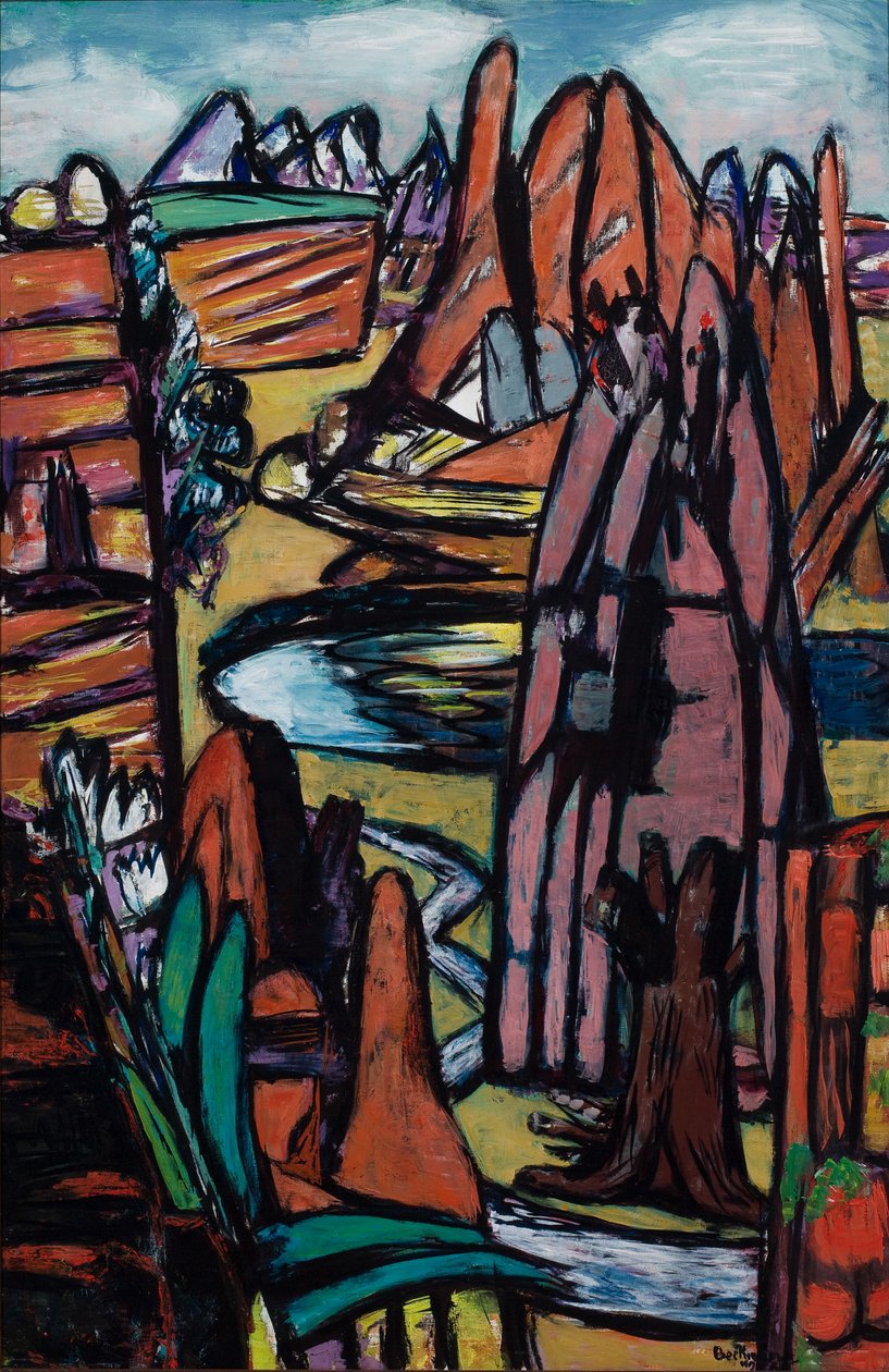 Boulder - Klippigt landskap av Max Beckmann