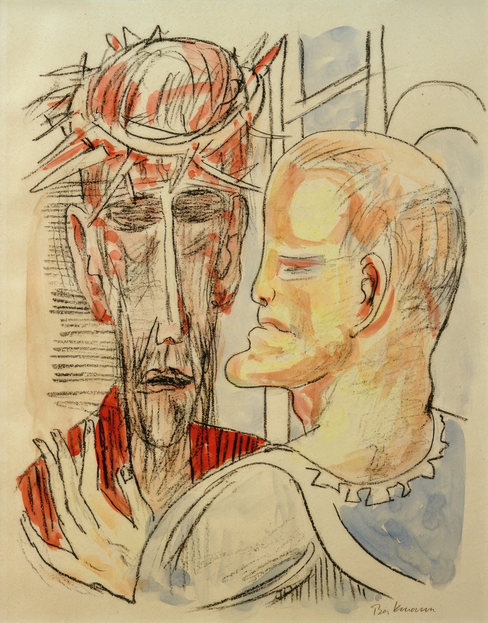 KRISTUS OCH PILATUS (Kristus och Pilatus) av Max Beckmann