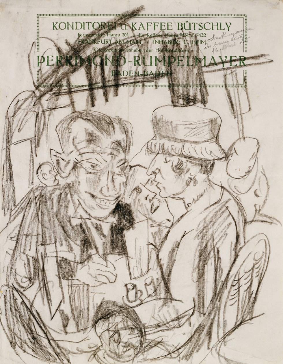 Caféliv; Cafehausszene av Max Beckmann