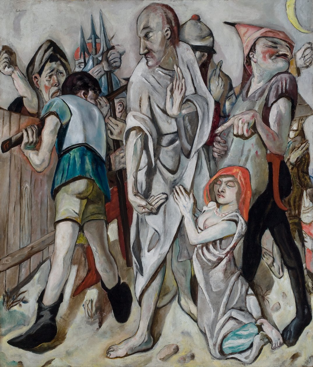 Kristus och kvinnan som tagits för äktenskapsbrott av Max Beckmann