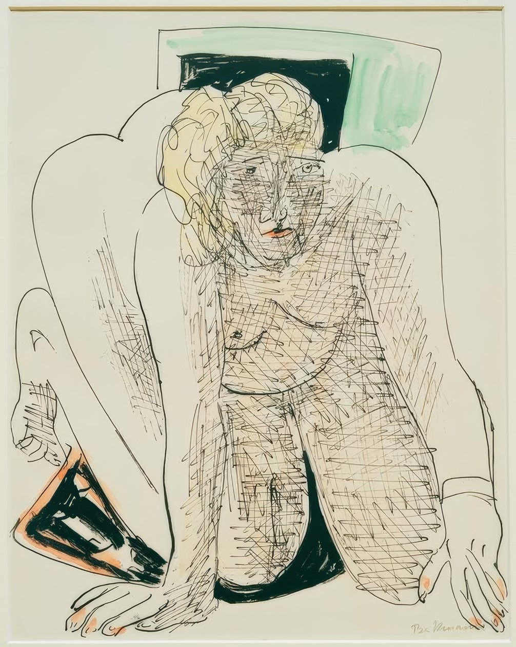 Krypande kvinna av Max Beckmann