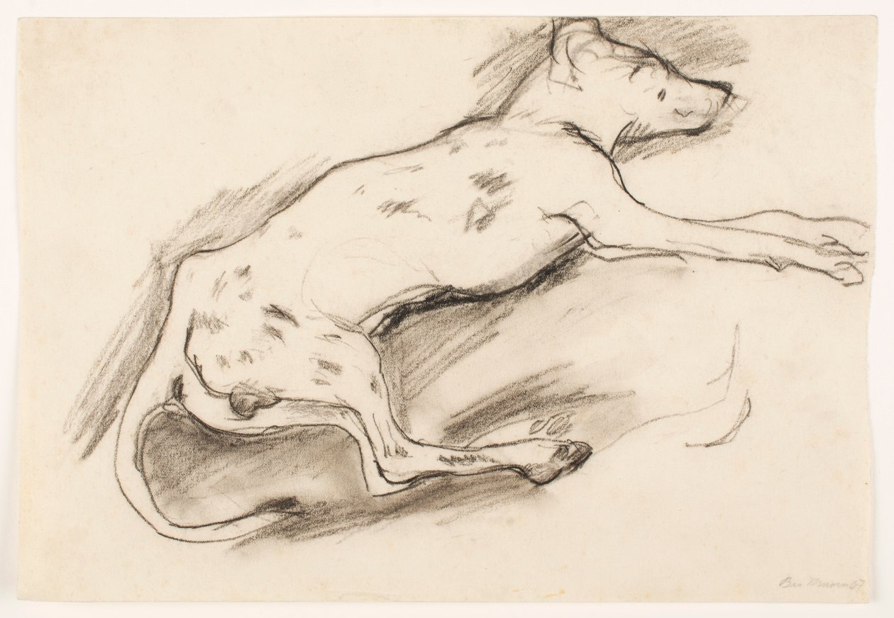 Hund med svarta fläckar av Max Beckmann