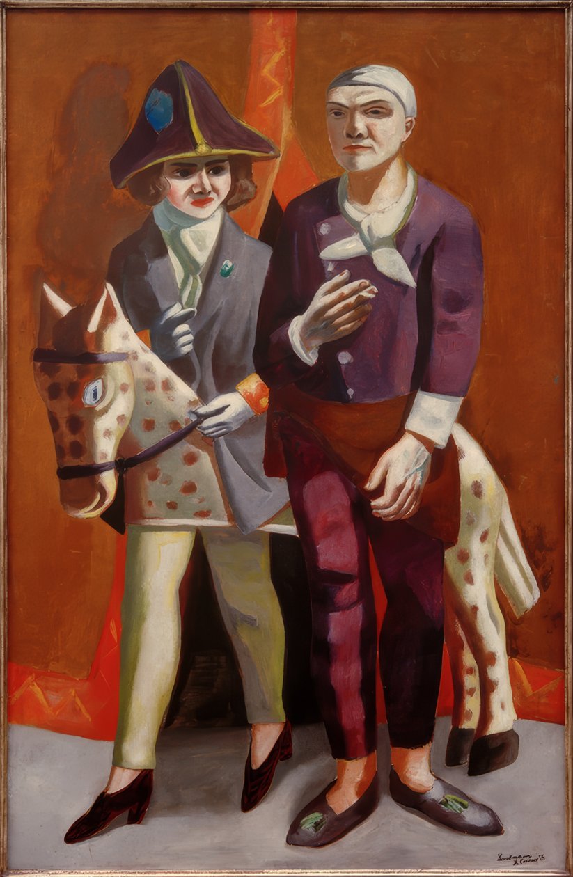 Carnival dubbelporträtt av Max Beckmann
