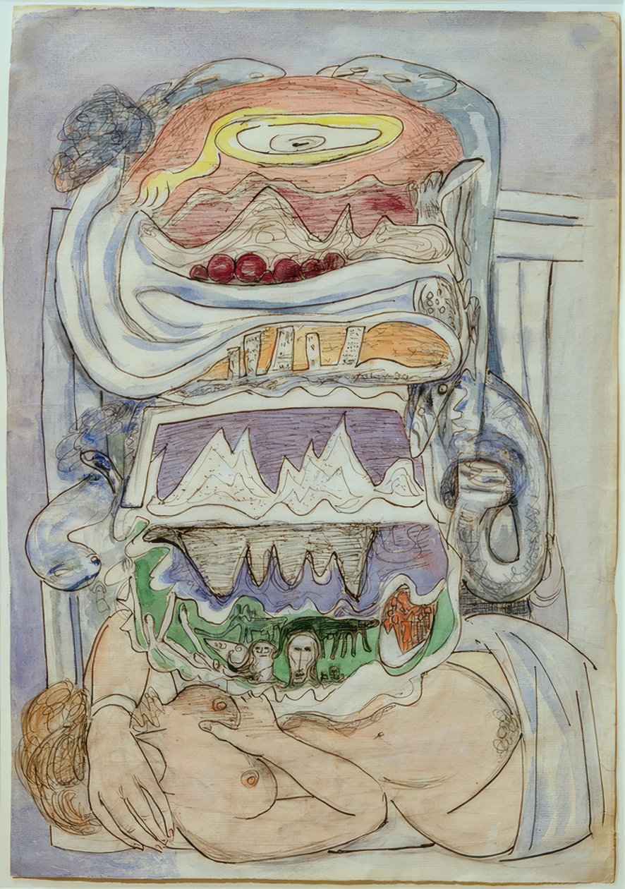 Dröm om världskarta (universum) av Max Beckmann