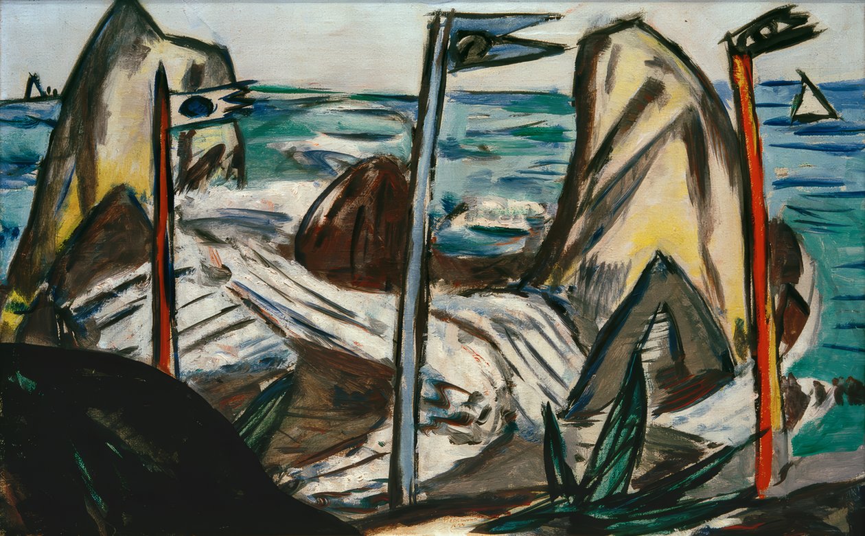 Rocks på Bandol av Max Beckmann