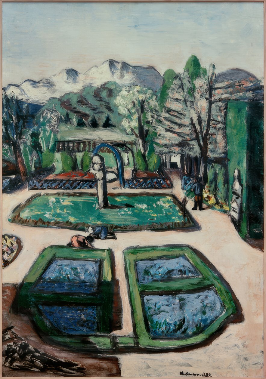 Trädgårdslandskap på våren av Max Beckmann